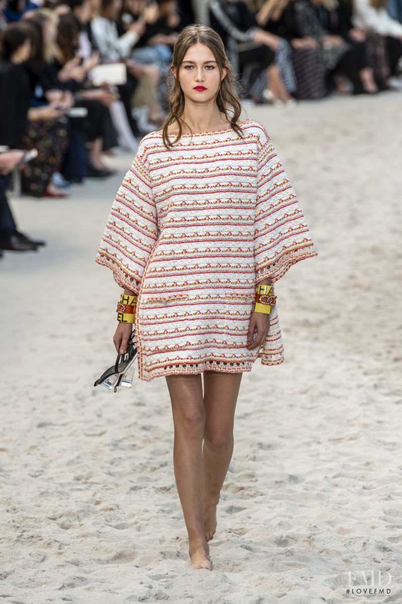 Vika Evseeva featured in  the Chanel fashion show for Spring/Summer 2019