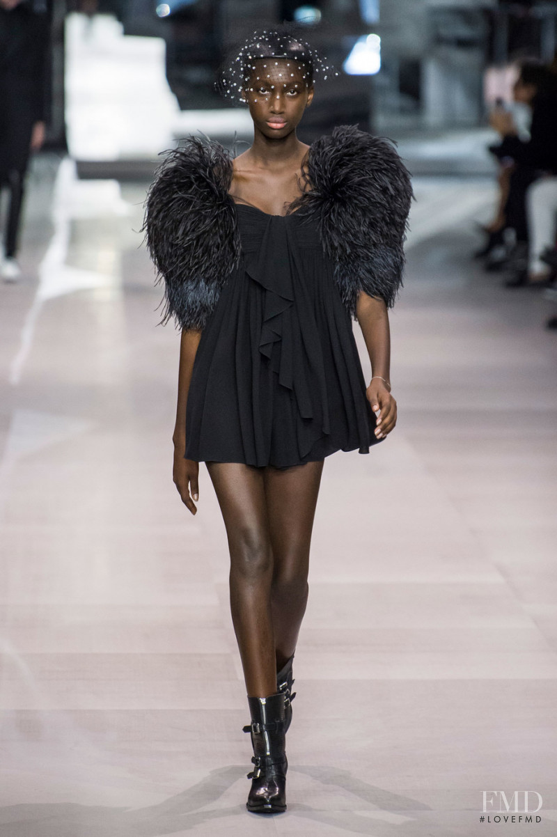 Diarra Samb featured in  the Celine fashion show for Spring/Summer 2019
