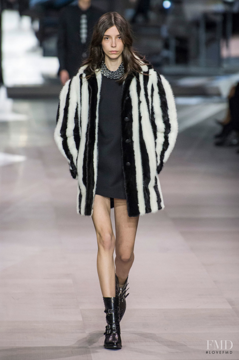 Manuela Miloqui featured in  the Celine fashion show for Spring/Summer 2019