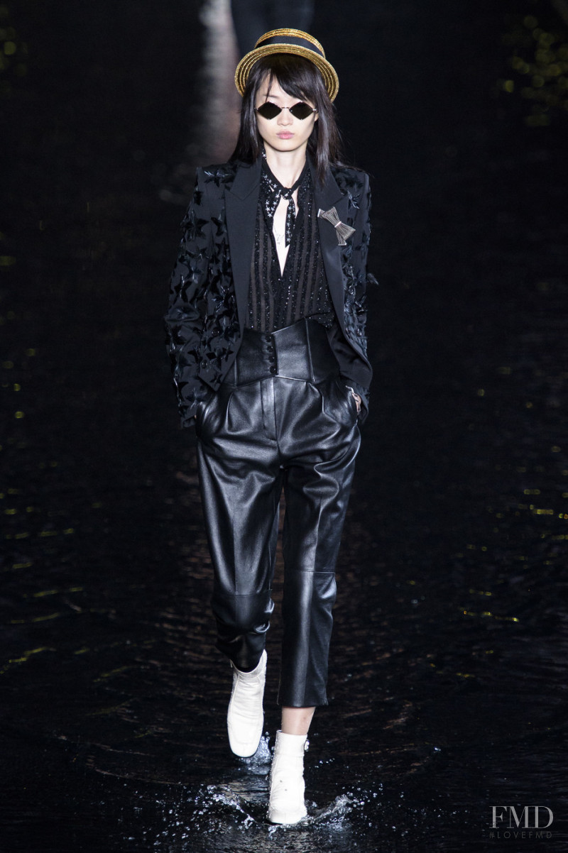 Hyun Ji Shin featured in  the Saint Laurent fashion show for Spring/Summer 2019