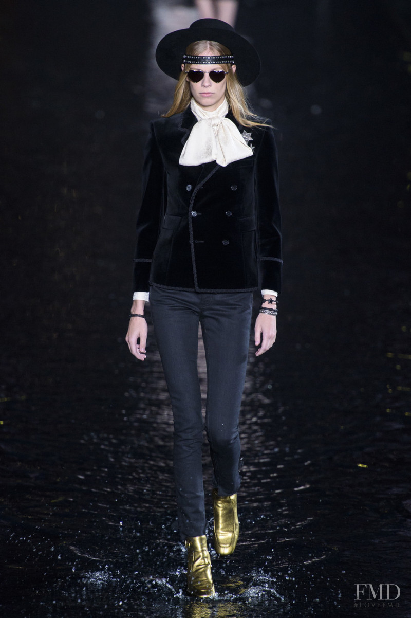 Lexi Boling featured in  the Saint Laurent fashion show for Spring/Summer 2019