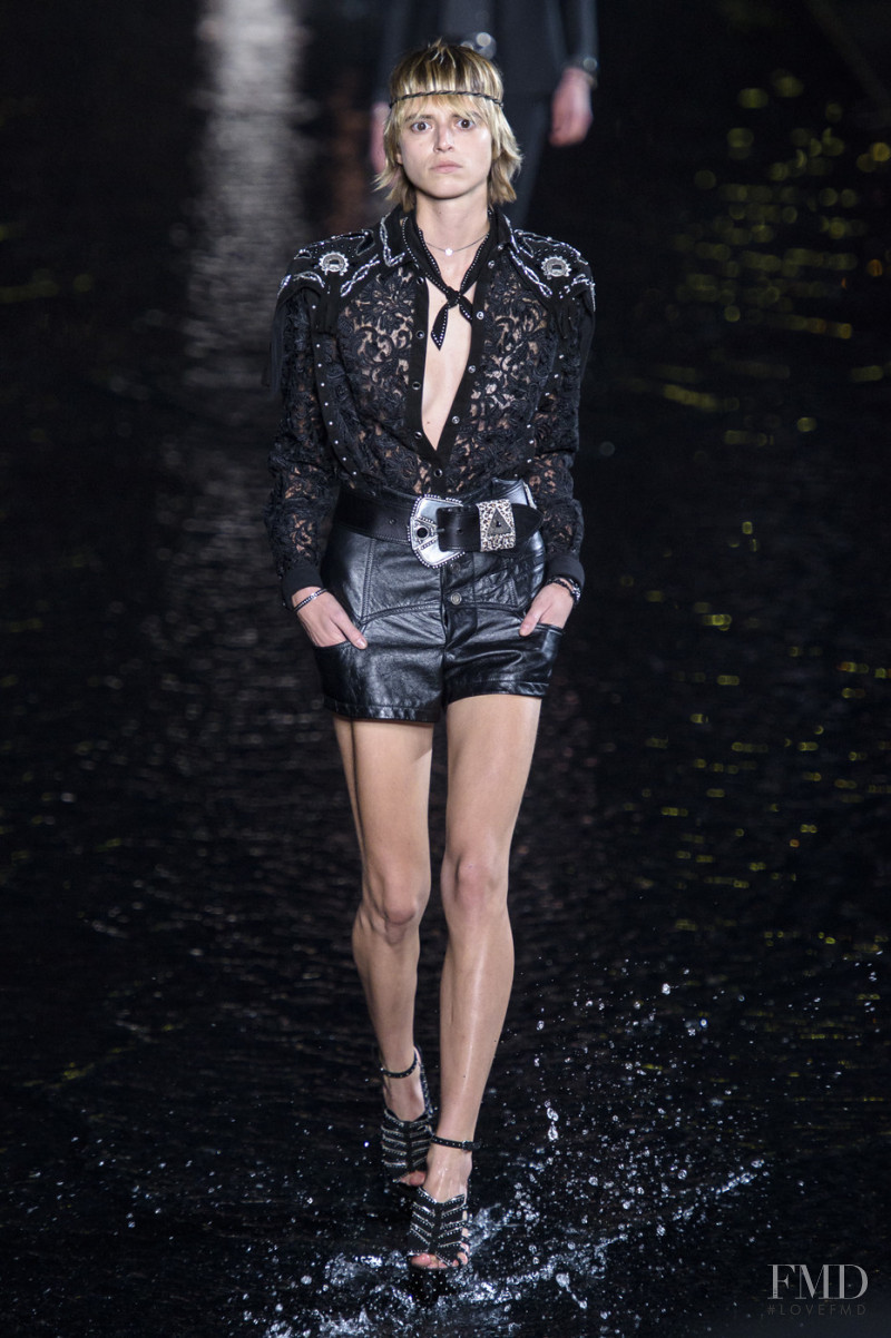 Martina Boaretto Giuliano featured in  the Saint Laurent fashion show for Spring/Summer 2019