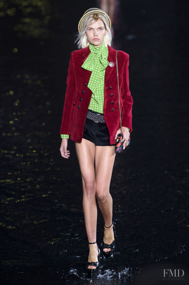 Kate Kina featured in  the Saint Laurent fashion show for Spring/Summer 2019