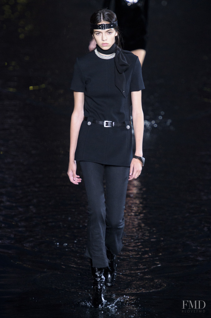 Maria Miguel featured in  the Saint Laurent fashion show for Spring/Summer 2019