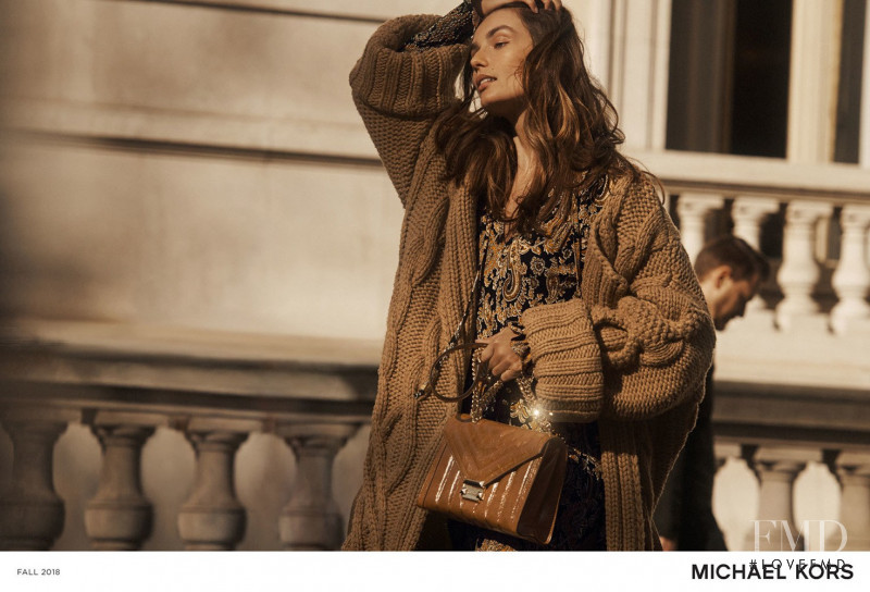 Andreea Diaconu featured in  the Michael Kors Collection Michael Kors Fall-Winter 2018 advertisement for Autumn/Winter 2018