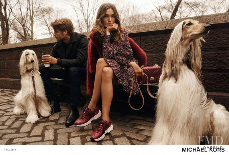 Andreea Diaconu featured in  the Michael Kors Collection Michael Kors Fall-Winter 2018 advertisement for Autumn/Winter 2018