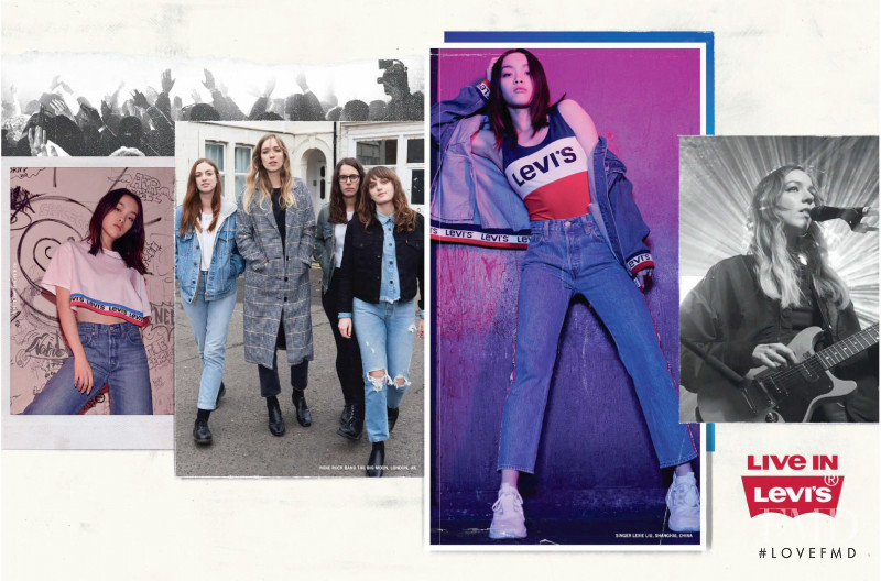 Lily Aldridge featured in  the Levi’s Made & Crafted Fall/Winter 2018 advertisement for Autumn/Winter 2018