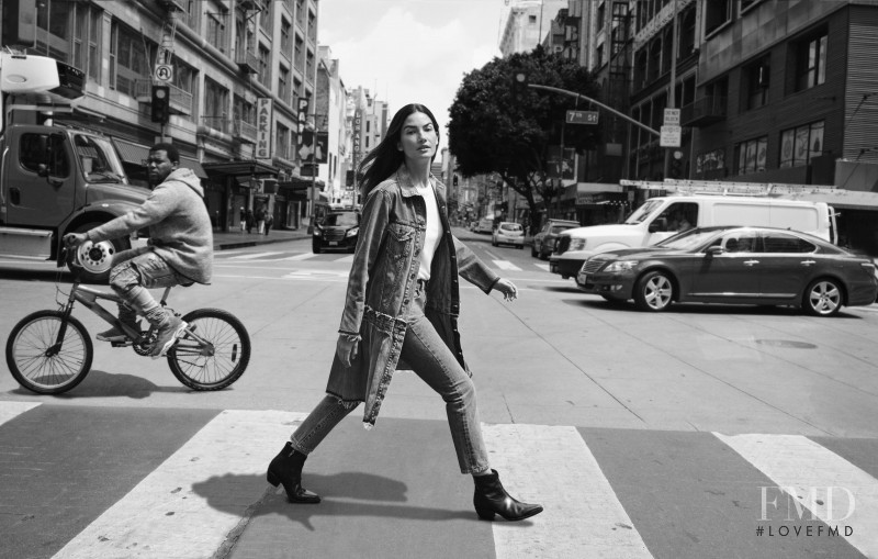 Lily Aldridge featured in  the Levi’s Made & Crafted Fall/Winter 2018 advertisement for Autumn/Winter 2018