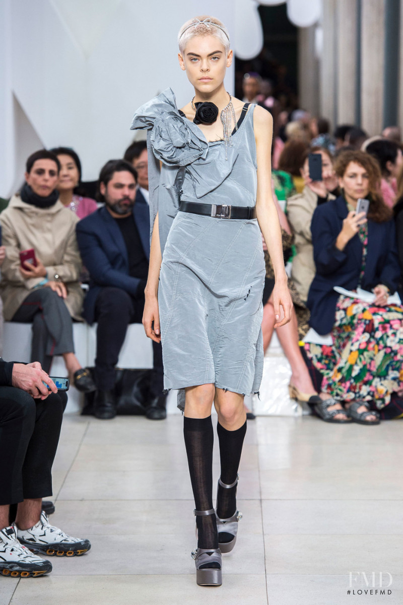Anna Rubin featured in  the Miu Miu fashion show for Spring/Summer 2019