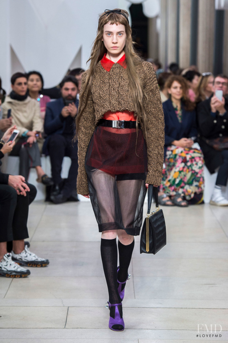 Kay Smetsers featured in  the Miu Miu fashion show for Spring/Summer 2019