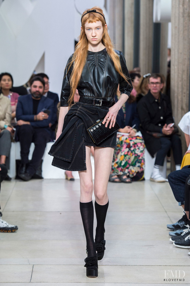 Ruth Mara Bouwmeester featured in  the Miu Miu fashion show for Spring/Summer 2019