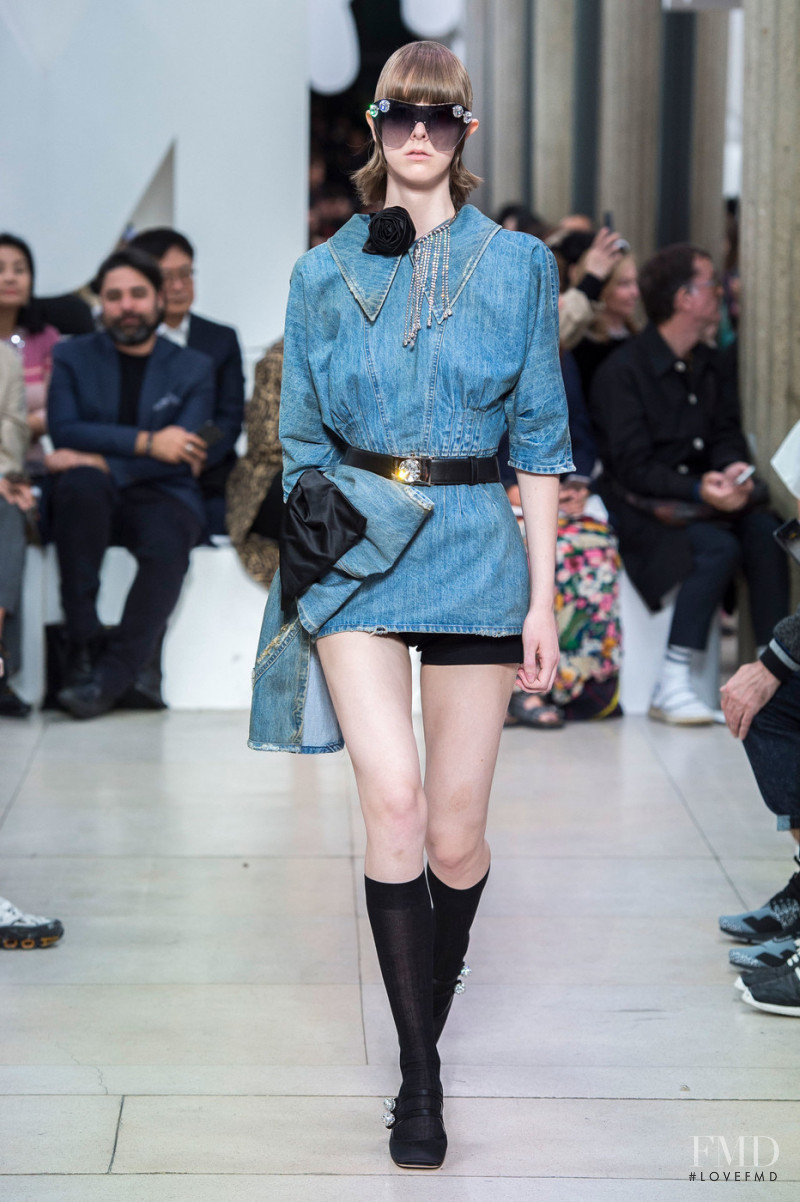 Diane Guais featured in  the Miu Miu fashion show for Spring/Summer 2019