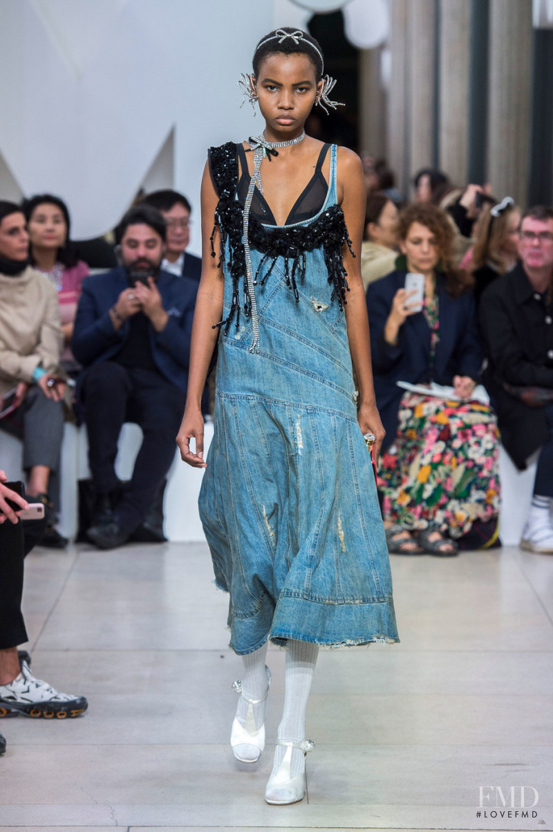 Bruna Di featured in  the Miu Miu fashion show for Spring/Summer 2019
