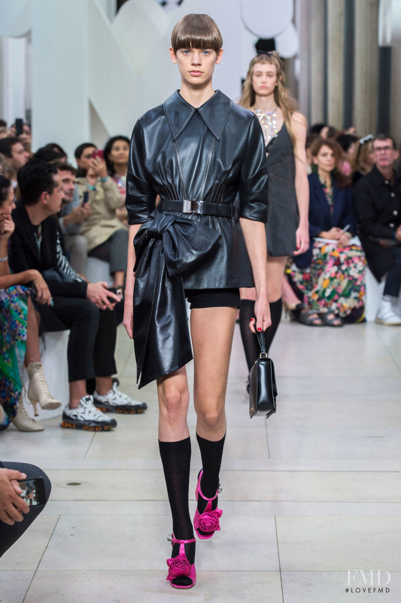 Veerle Klok featured in  the Miu Miu fashion show for Spring/Summer 2019