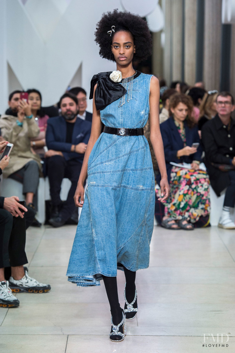 Lalani Ali featured in  the Miu Miu fashion show for Spring/Summer 2019