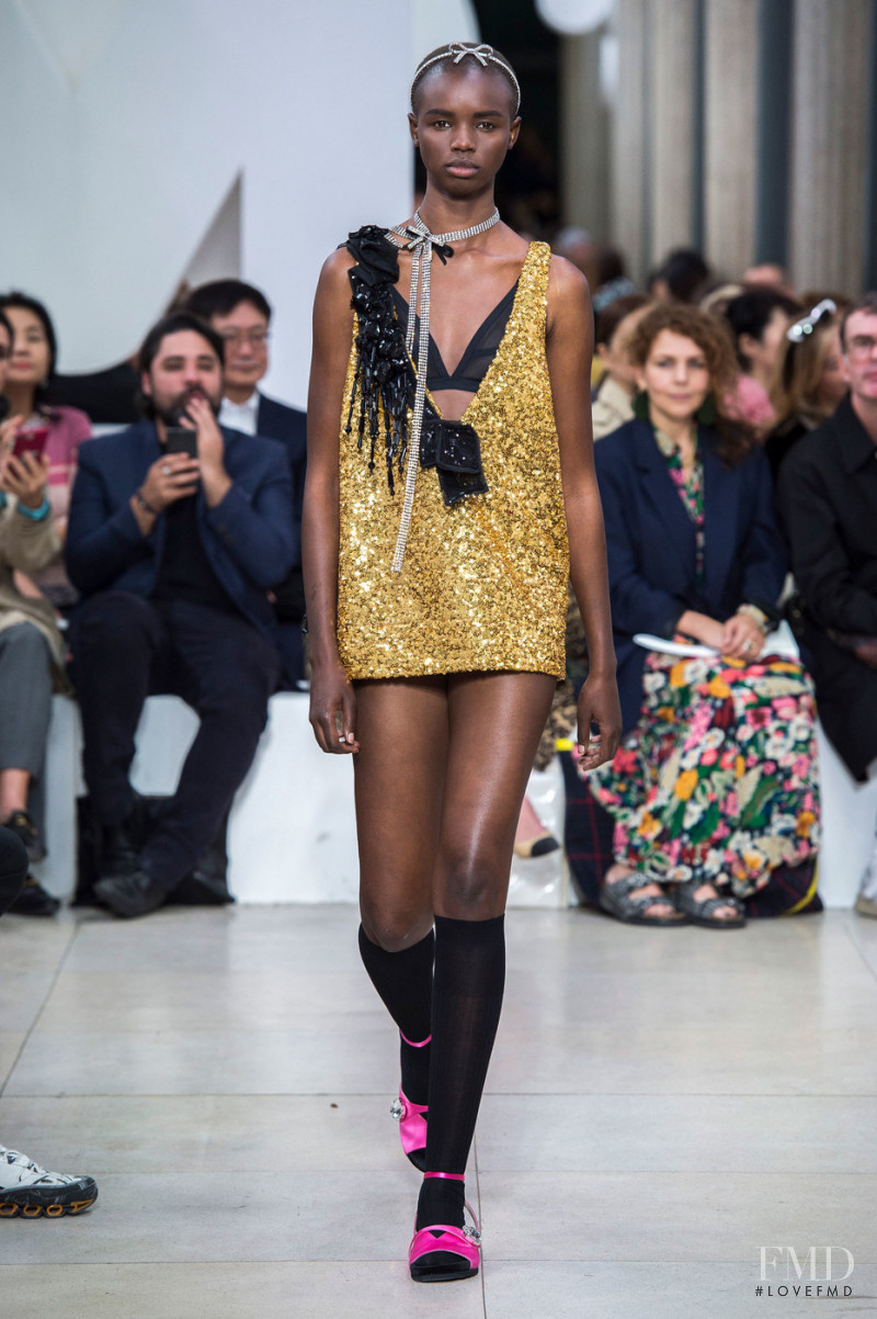 Akiima Ajak featured in  the Miu Miu fashion show for Spring/Summer 2019