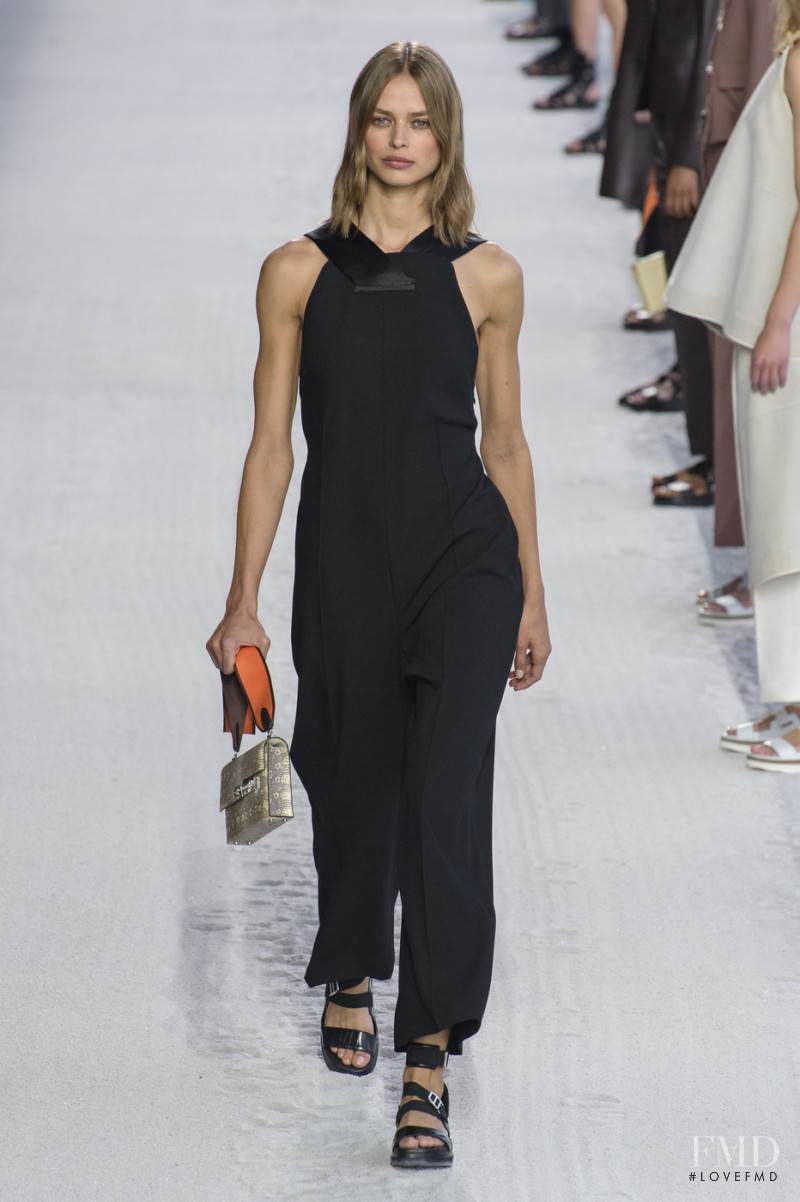 Birgit Kos featured in  the Hermès fashion show for Spring/Summer 2019