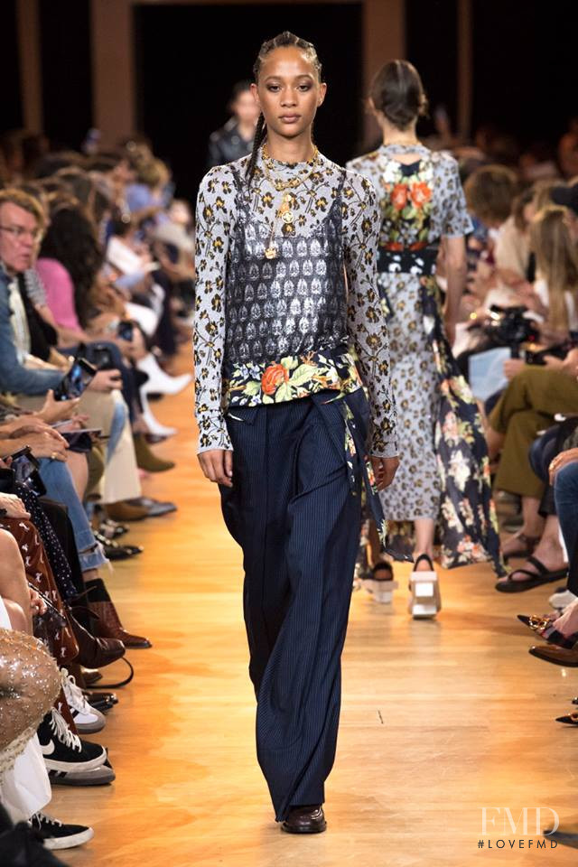 Selena Forrest featured in  the Paco Rabanne fashion show for Spring/Summer 2019