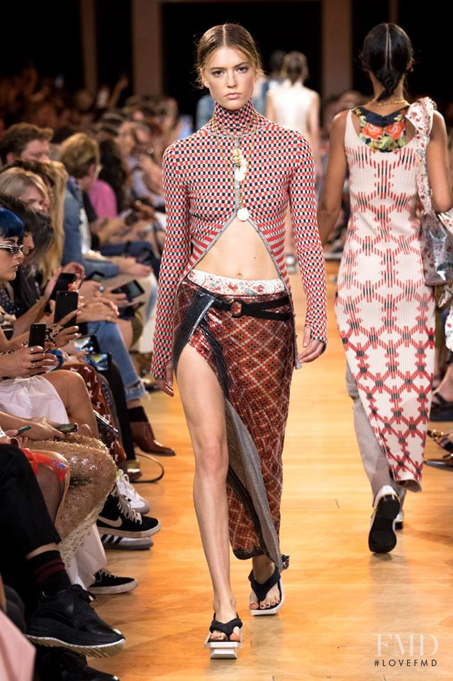 Emmy Rappe featured in  the Paco Rabanne fashion show for Spring/Summer 2019