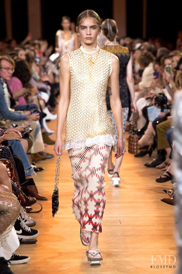Nina Marker featured in  the Paco Rabanne fashion show for Spring/Summer 2019