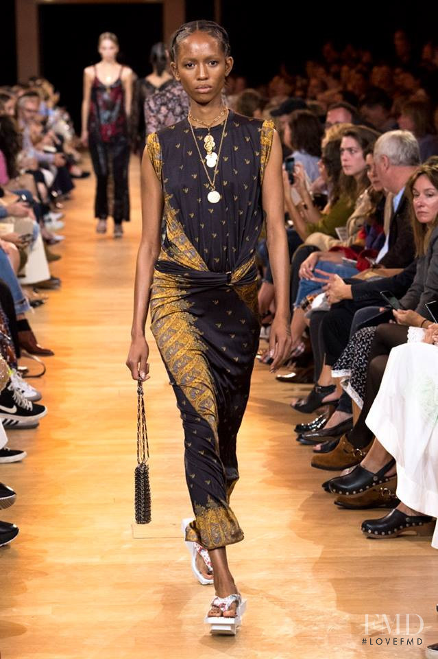 Adesuwa Aighewi featured in  the Paco Rabanne fashion show for Spring/Summer 2019