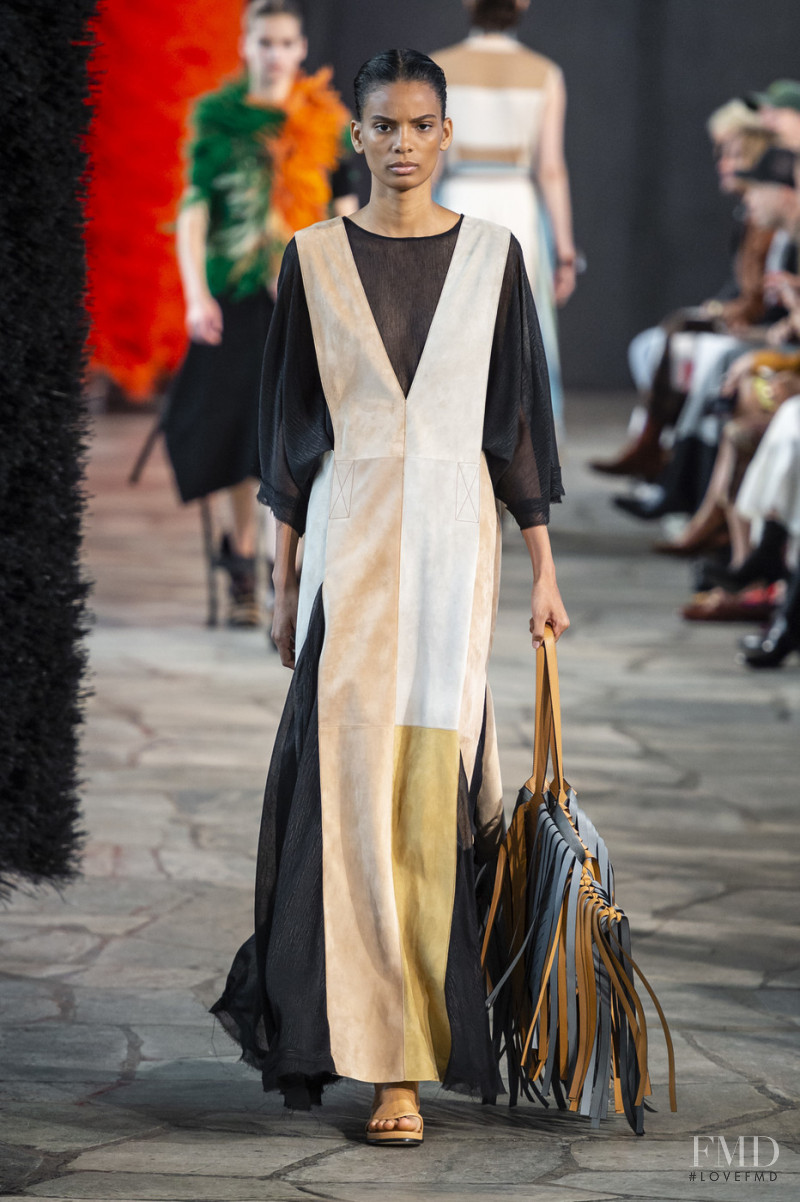 Annibelis Baez featured in  the Loewe fashion show for Spring/Summer 2019