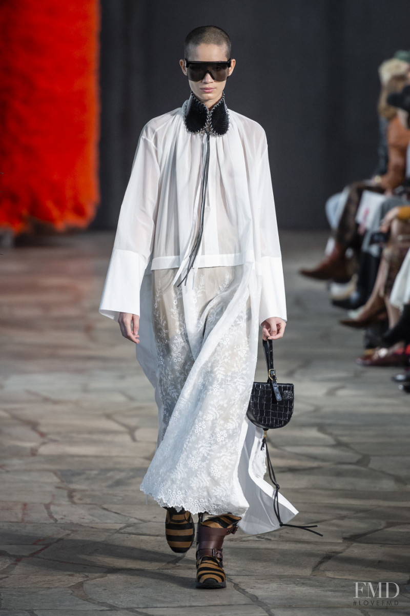 Katia Andre featured in  the Loewe fashion show for Spring/Summer 2019