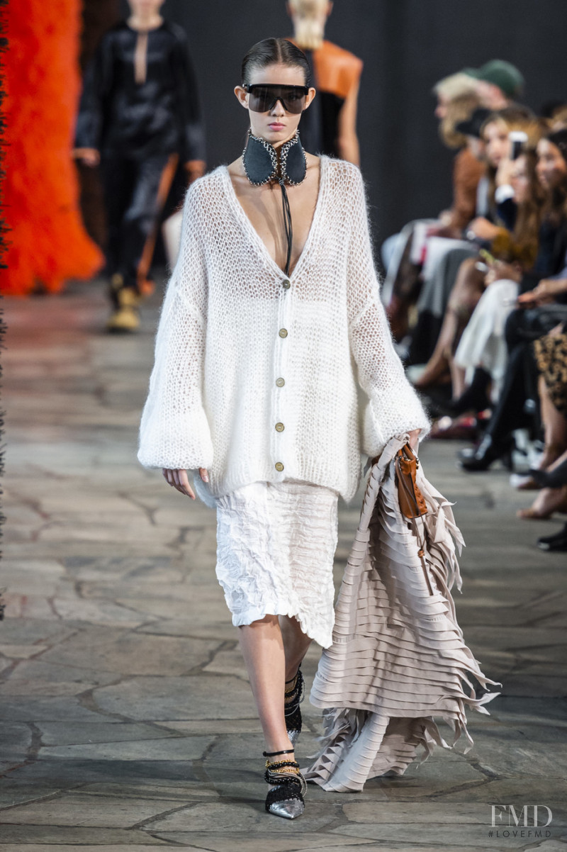 Julia Merkelbach featured in  the Loewe fashion show for Spring/Summer 2019