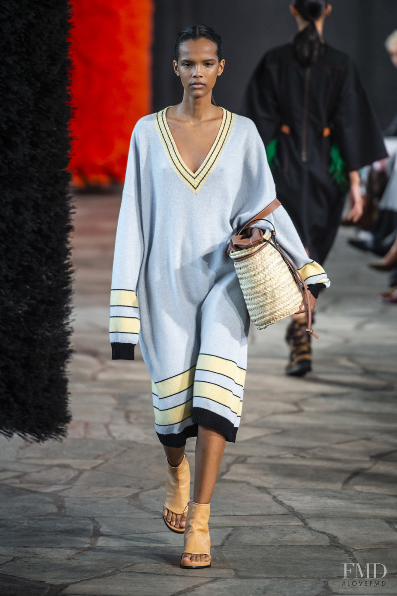 Natalia Montero featured in  the Loewe fashion show for Spring/Summer 2019