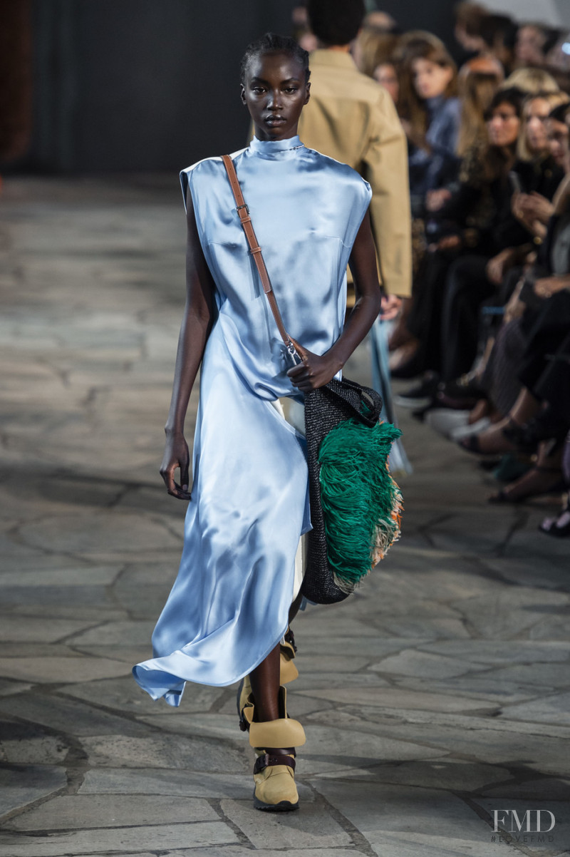 Anok Yai featured in  the Loewe fashion show for Spring/Summer 2019