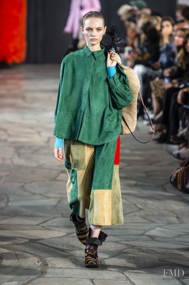 Fran Summers featured in  the Loewe fashion show for Spring/Summer 2019
