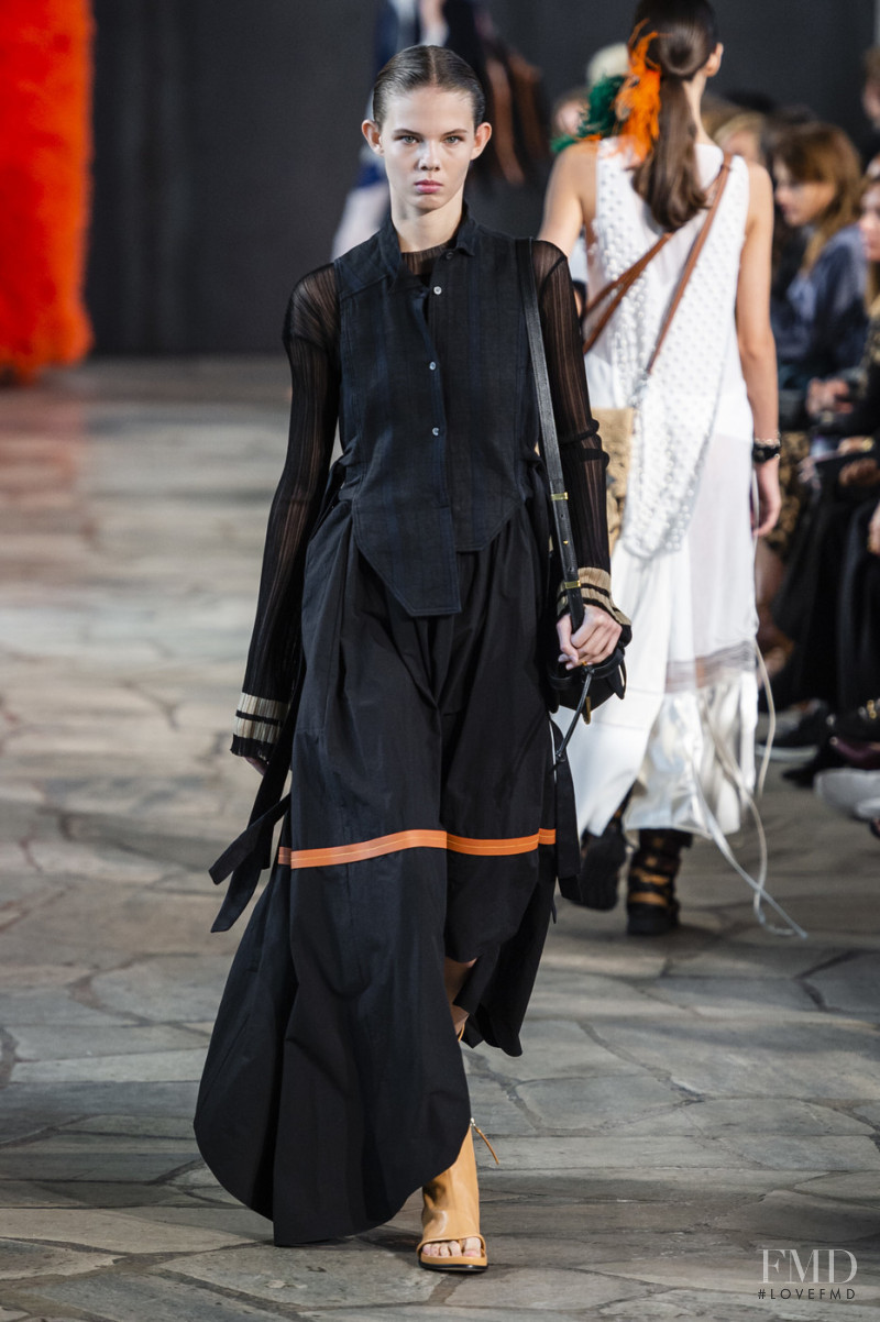 Julia Merkelbach featured in  the Loewe fashion show for Spring/Summer 2019