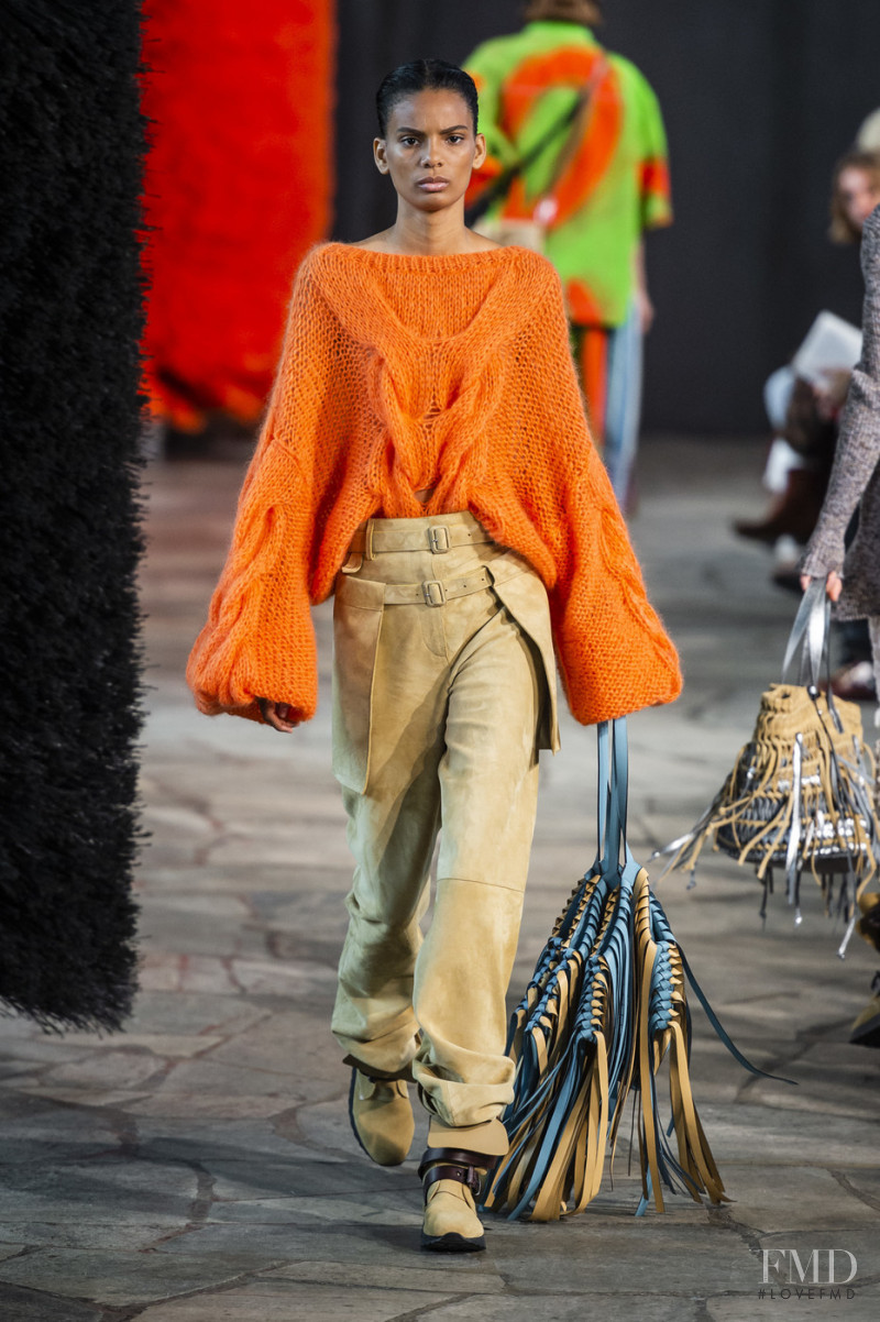 Annibelis Baez featured in  the Loewe fashion show for Spring/Summer 2019