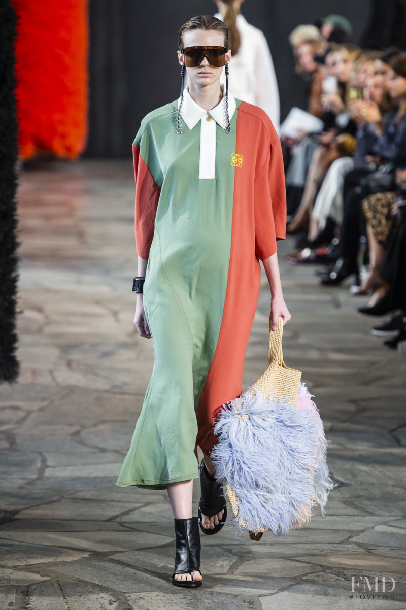 Katherine Azbill featured in  the Loewe fashion show for Spring/Summer 2019