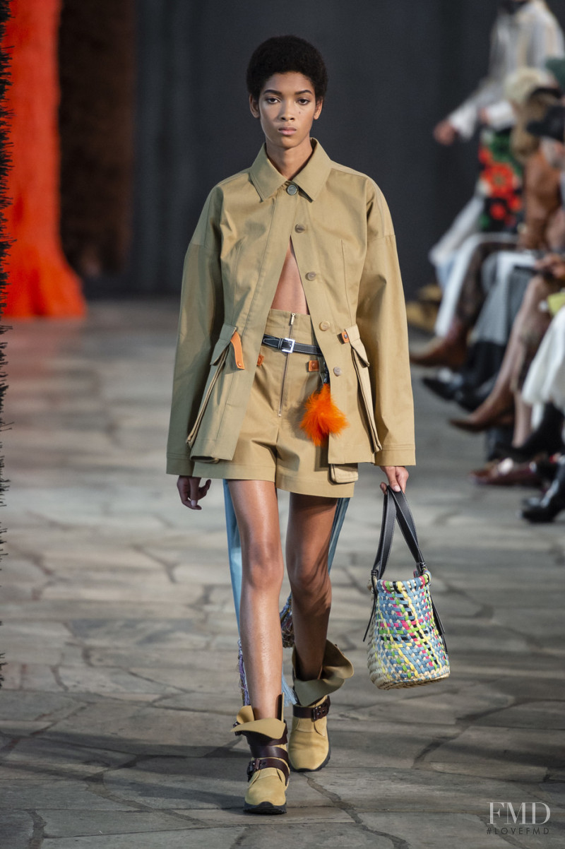 Licett Morillo featured in  the Loewe fashion show for Spring/Summer 2019
