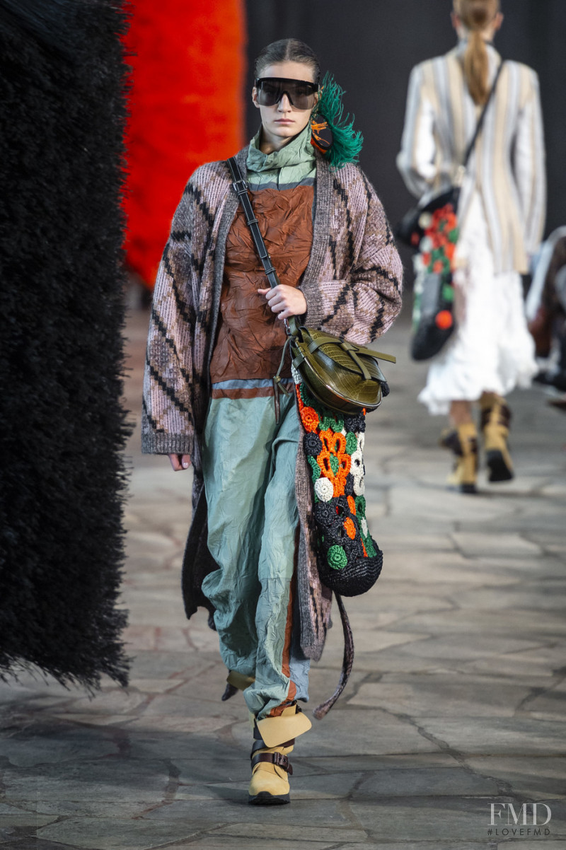 Alise Daugale featured in  the Loewe fashion show for Spring/Summer 2019