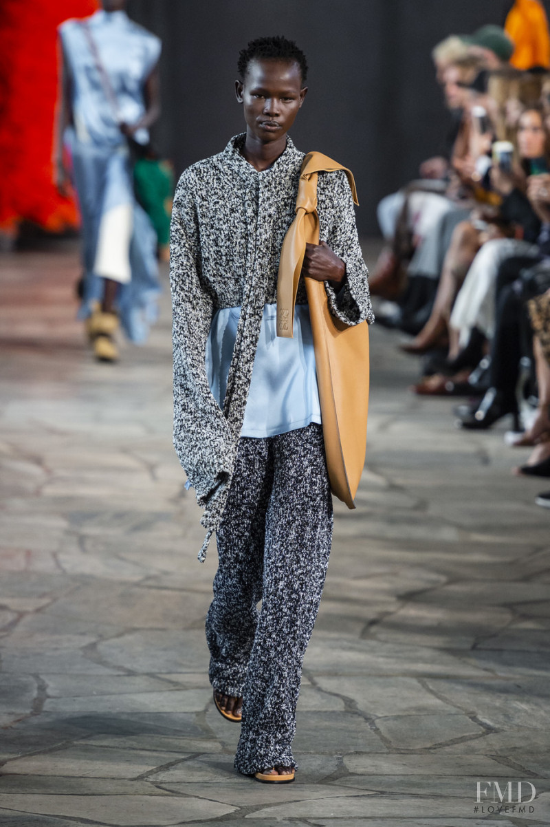 Shanelle Nyasiase featured in  the Loewe fashion show for Spring/Summer 2019