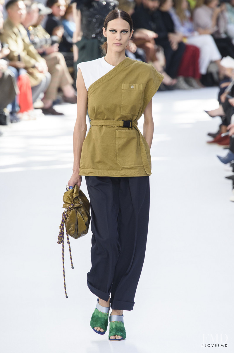 Aymeline Valade featured in  the Dries van Noten fashion show for Spring/Summer 2019