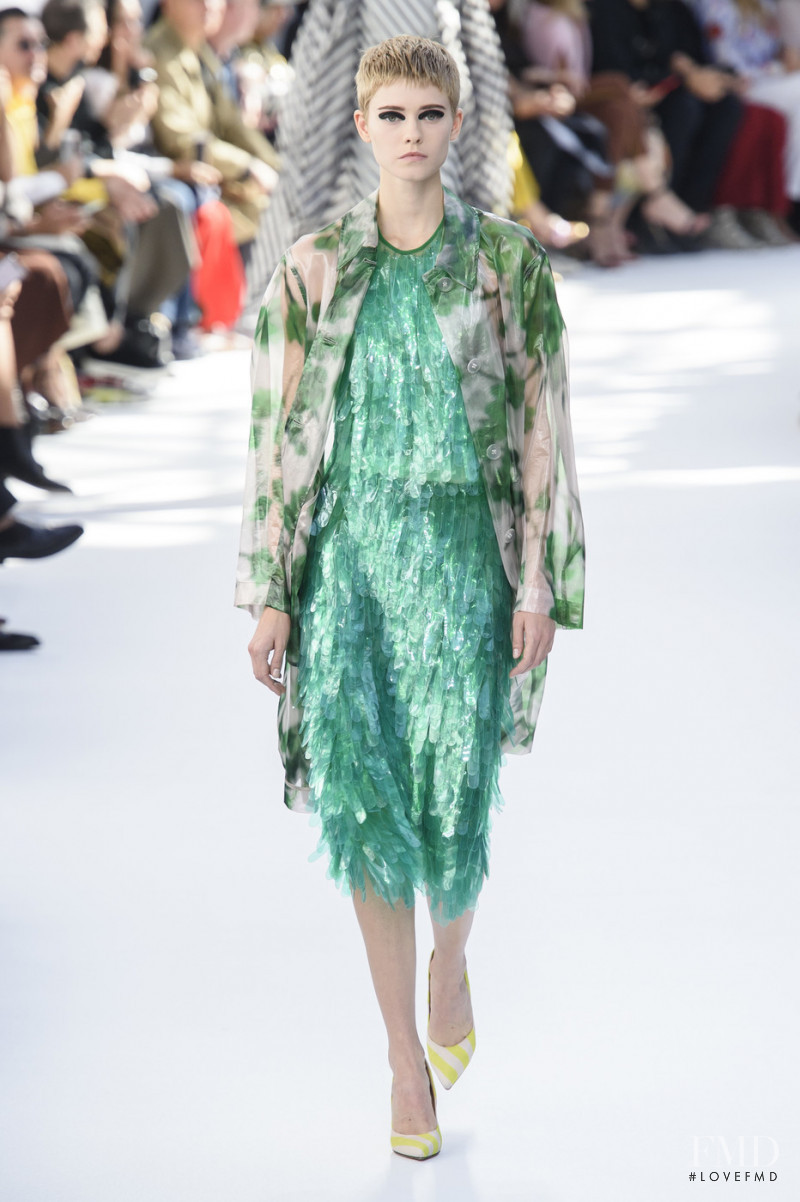 Maike Inga featured in  the Dries van Noten fashion show for Spring/Summer 2019