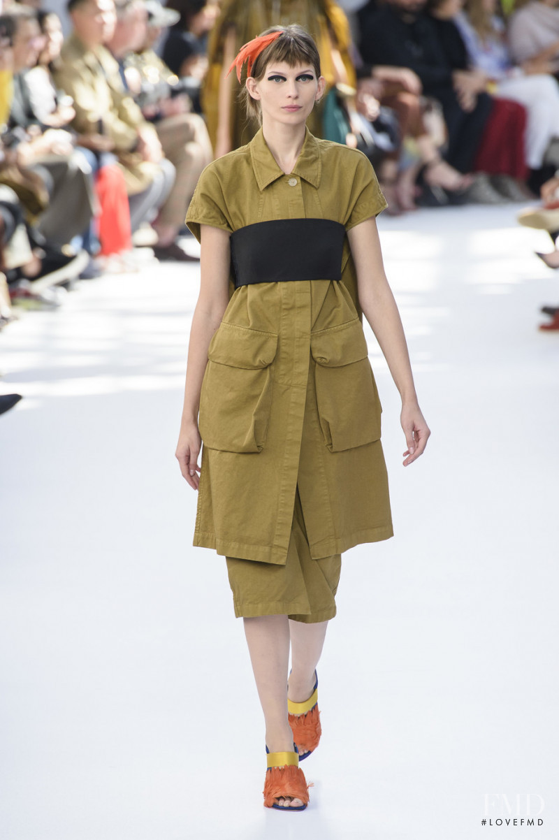 Monika Sawicka featured in  the Dries van Noten fashion show for Spring/Summer 2019