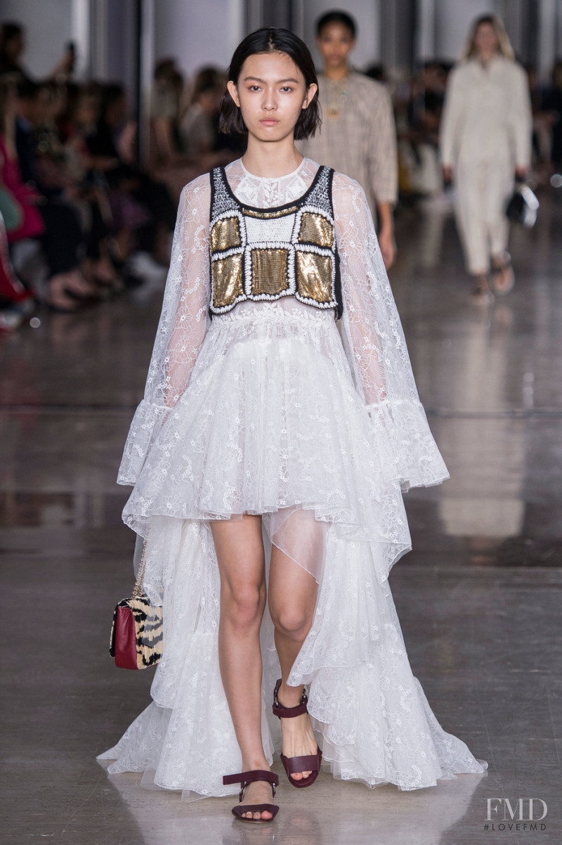 Jia Li Zhao featured in  the Giambattista Valli fashion show for Spring/Summer 2019
