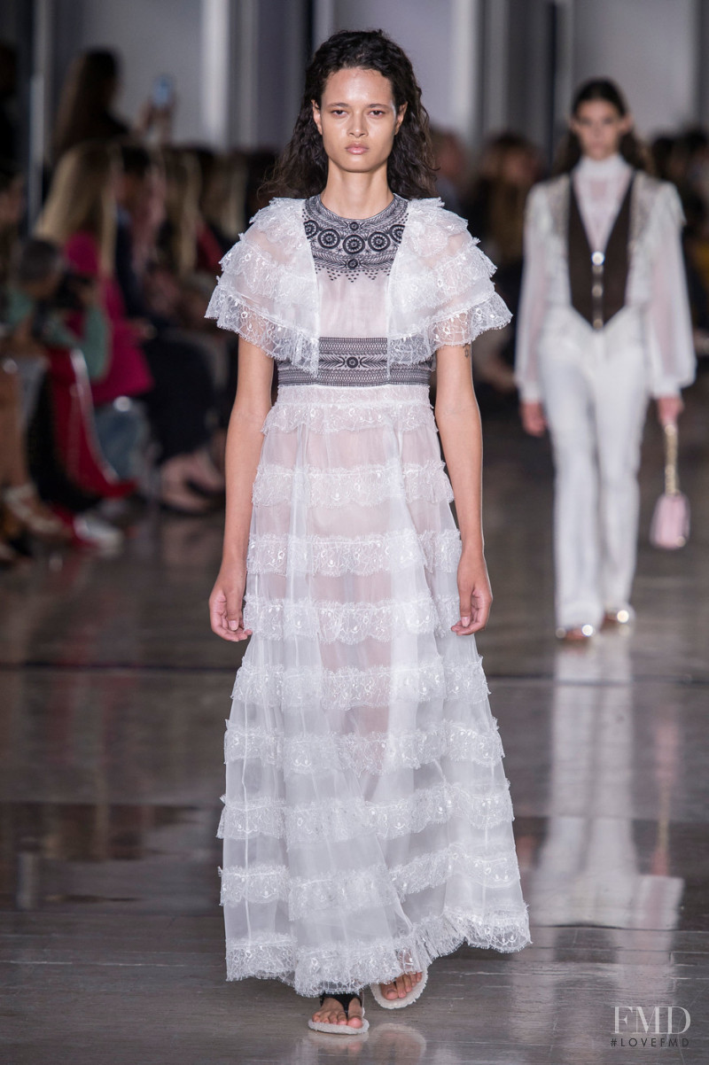 Amanda Martins featured in  the Giambattista Valli fashion show for Spring/Summer 2019