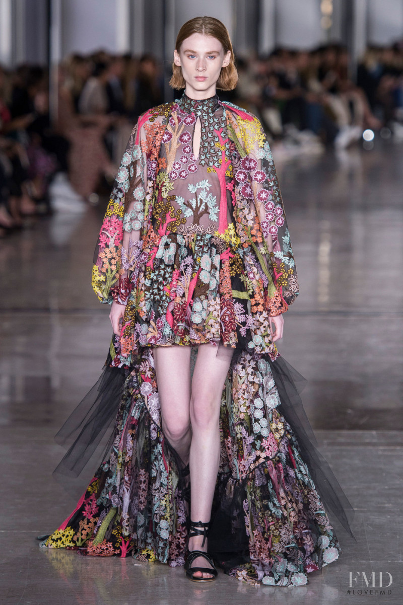 Kaila Wyatt featured in  the Giambattista Valli fashion show for Spring/Summer 2019