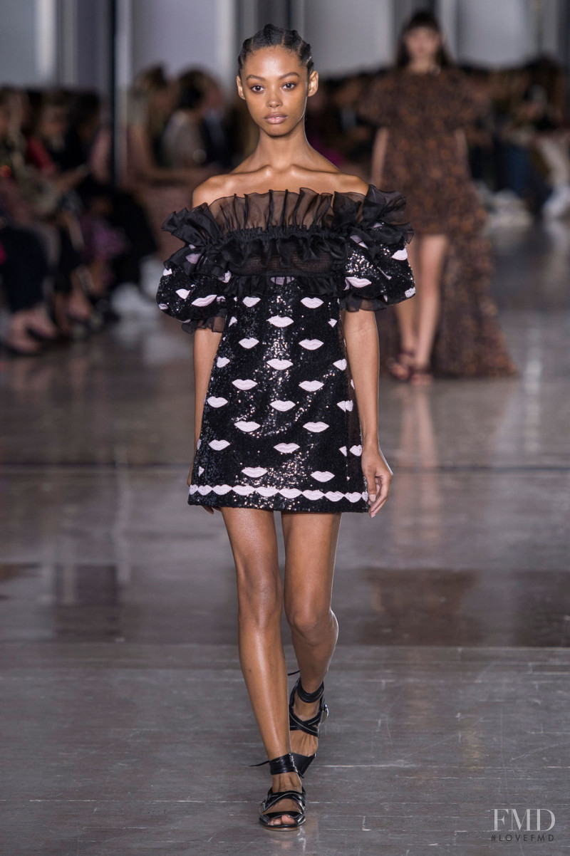 Londone Myers featured in  the Giambattista Valli fashion show for Spring/Summer 2019