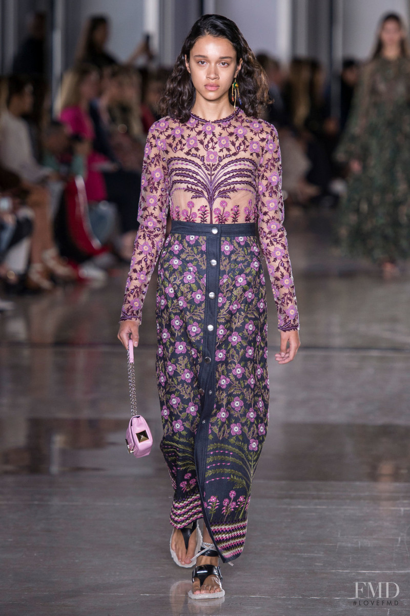 Mara Kasanpawiro featured in  the Giambattista Valli fashion show for Spring/Summer 2019