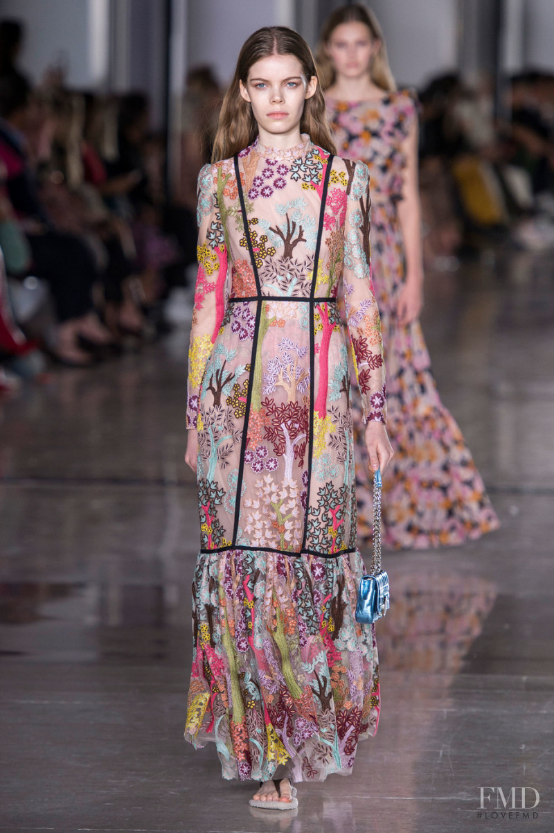 Nina Gulien featured in  the Giambattista Valli fashion show for Spring/Summer 2019