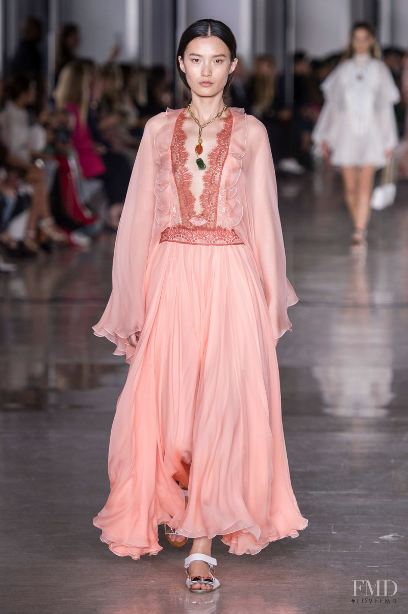 Liu Chunjie featured in  the Giambattista Valli fashion show for Spring/Summer 2019