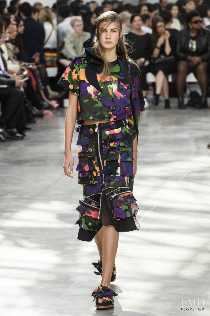 Alise Daugale featured in  the Sacai fashion show for Spring/Summer 2019