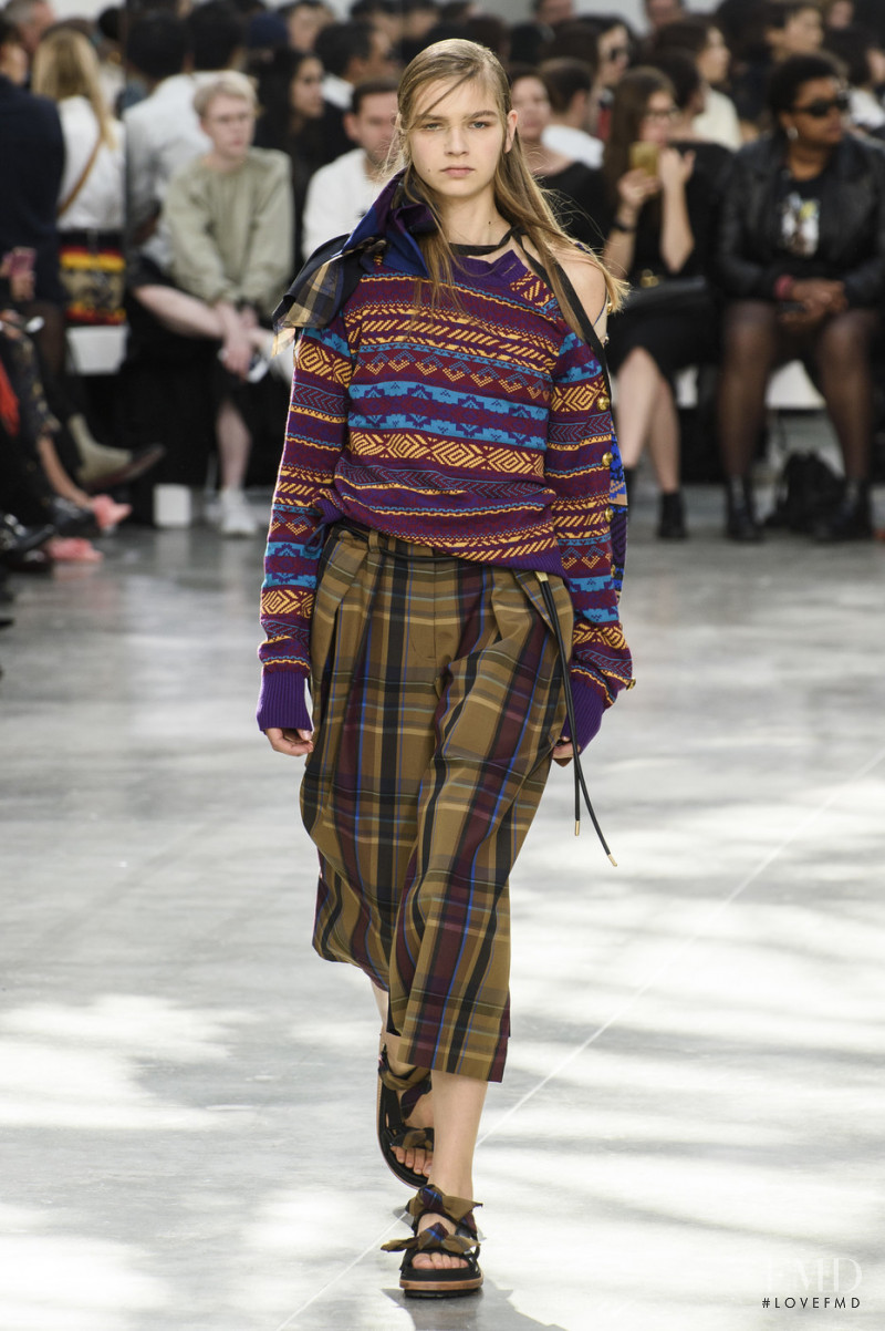 Deirdre Firinne featured in  the Sacai fashion show for Spring/Summer 2019