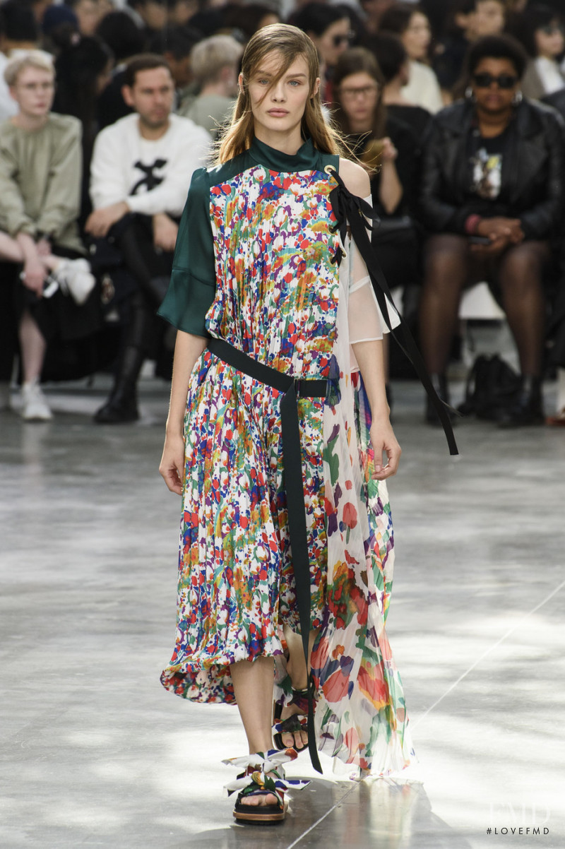 Kris Grikaite featured in  the Sacai fashion show for Spring/Summer 2019